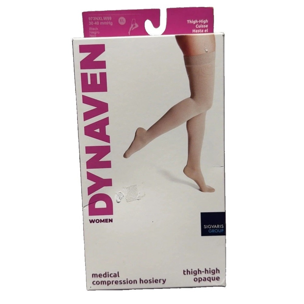 Sigvaris Dynaven Thigh high compression stockings Opaque 30-40mmHg Size XL